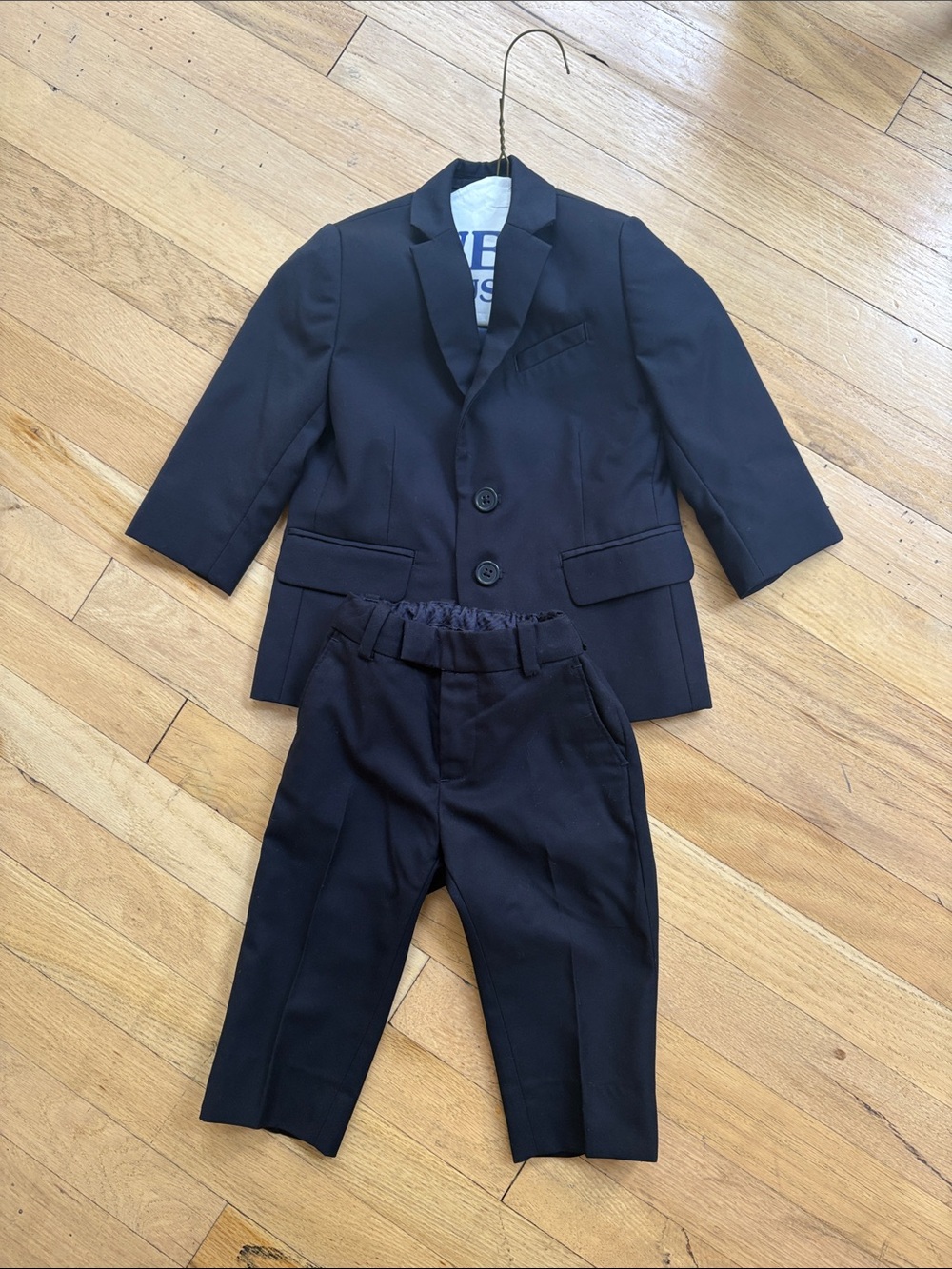 Little Boys' Classic Navy Suit Jacket & Pants Set